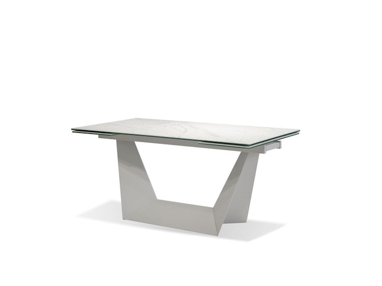 Origami Extension Dining table with carerra ceramic top