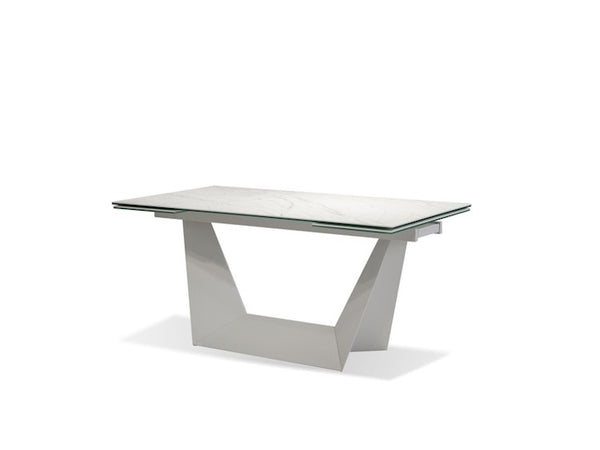 Origami Extension Dining table with carerra ceramic top