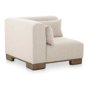 Moe's June Corner Chair in Oatmeal Beige