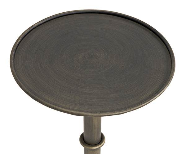 Tini Aged Brass Metal Side Table