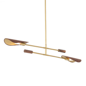 Astrid Double Pendant-D Brown Leather