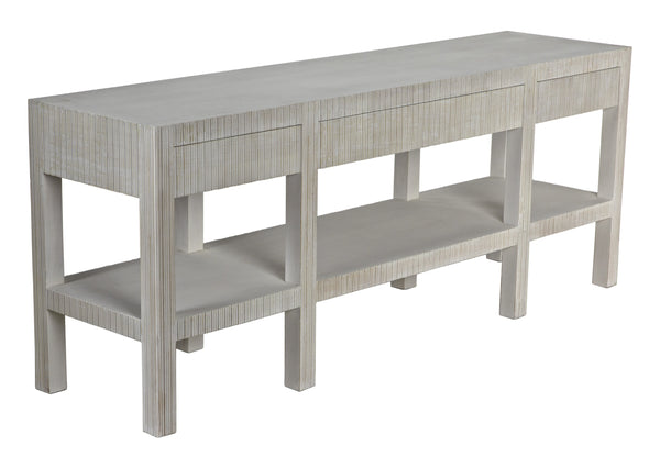 Conrad Mahogany and Veneer Console in White Wash Finish