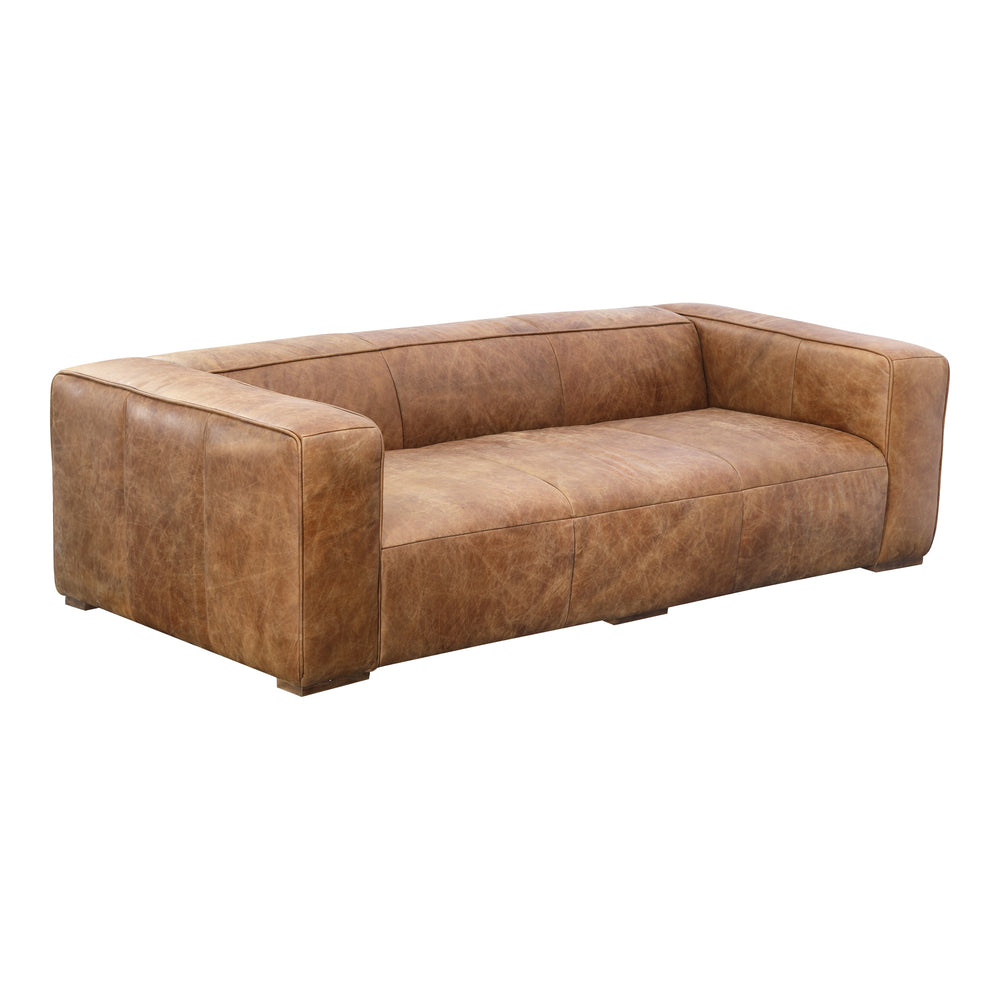 Moe's Bolton Sofa in Open Road Brown Leather