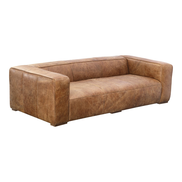 Moe's Bolton Sofa in Open Road Brown Leather