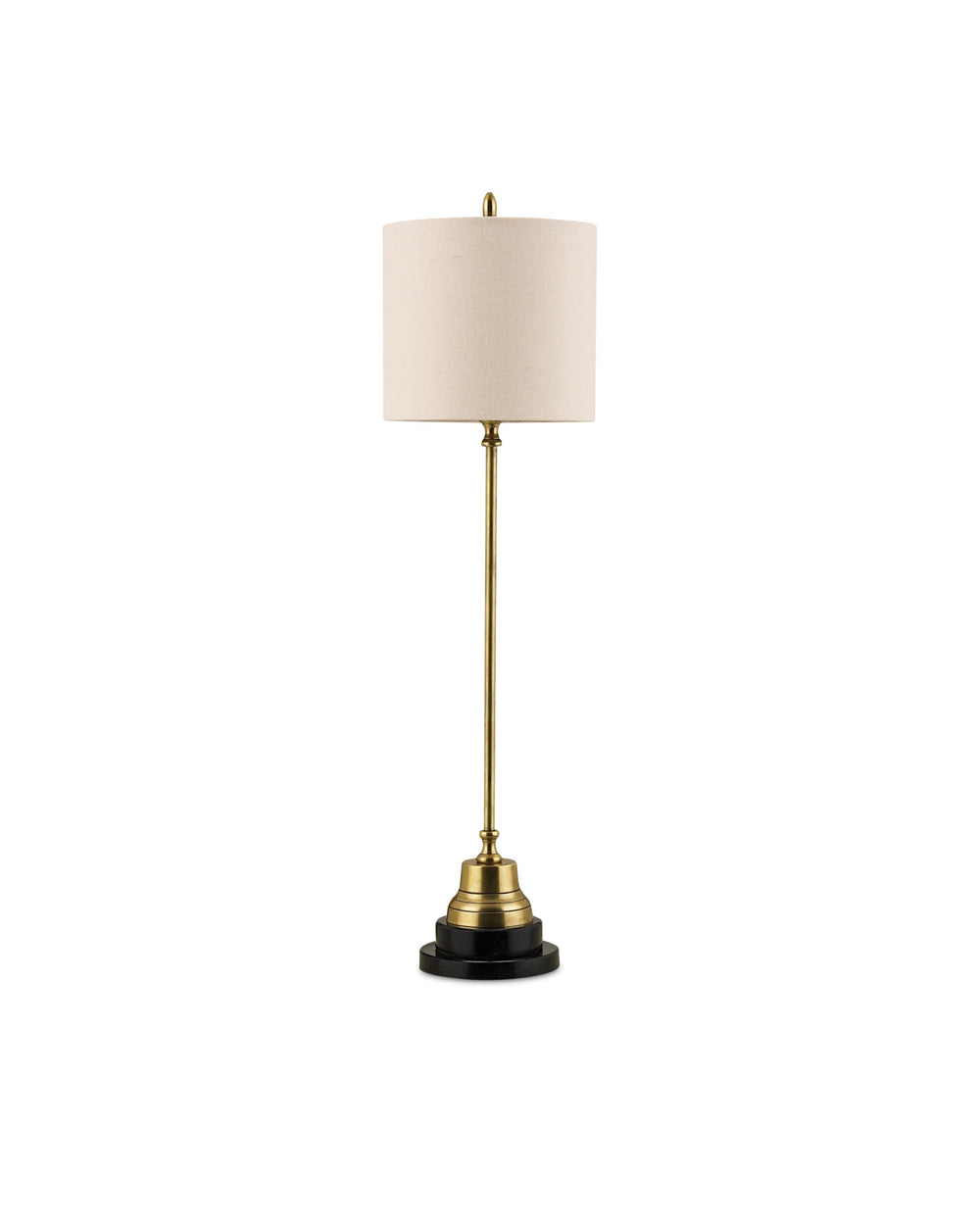 Messenger Brass Table Lamp In Vintage Brass & Black
