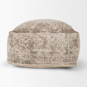 Khloe Large Taupe Pouf