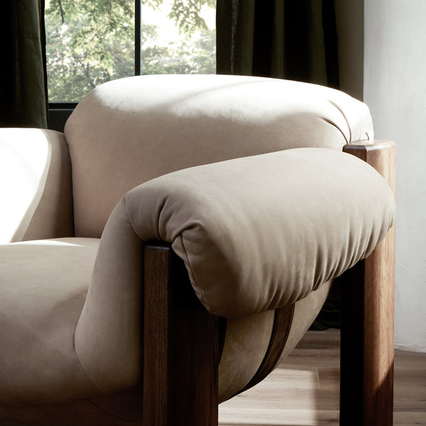 Samena Chair in Nubuck Sand