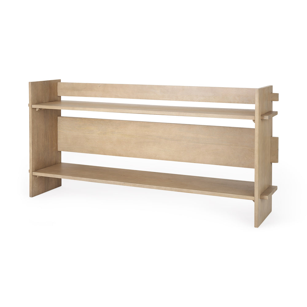 Aida Light Brown Wood Console Table