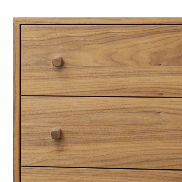 Arturo 9 Drawer Dresser - Natural Walnut Veneer