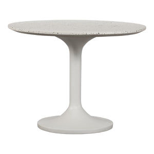 Moe's Tuli Outdoor Cafe Table in White Terrazzo