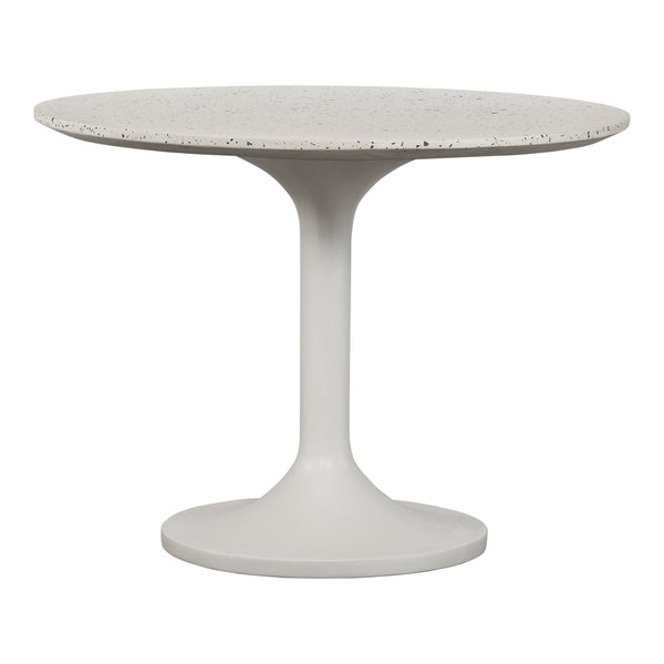 Moe's Tuli Outdoor Cafe Table in White Terrazzo