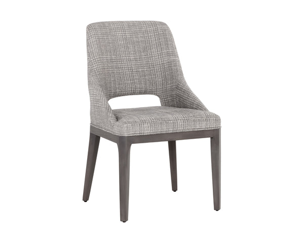 ESTRADA DINING CHAIR - NAYA CHECK LIGHT GREY