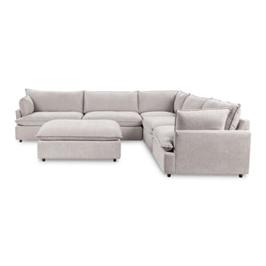 Caplan 6-Piece Modular Sectional w/ Ottoman, Elite-Gray