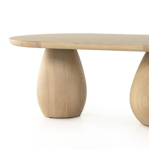 Merla Wood Coffee Table - Light Natural Ash Veneer