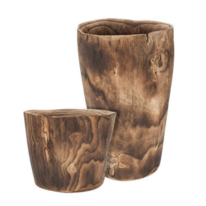 Burned Wood Vases