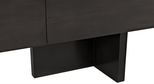 Amidala Mahogany and Veneer Sideboard with Brass Pulls in Two-Tone Pale