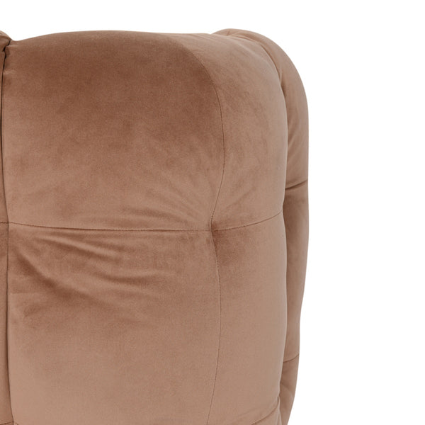 Petra Velvet Sofa with Biscuit Tufting & Bench Seating