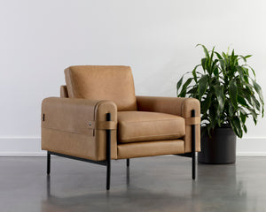 CAMUS ARMCHAIR - LUDLOW SESAME LEATHER