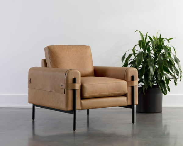 CAMUS ARMCHAIR - LUDLOW SESAME LEATHER