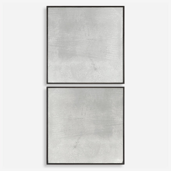 Matty Antiqued Square Mirrors, S/2