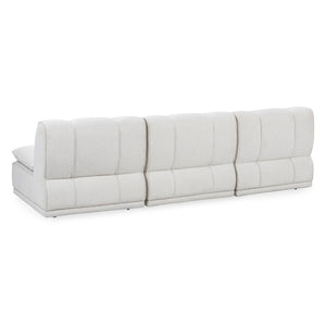 Haven Leather Modular Sofa - White, Customizable Design