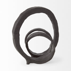 Stanislaw II Black Metal Infinite Ribbon Sculpture