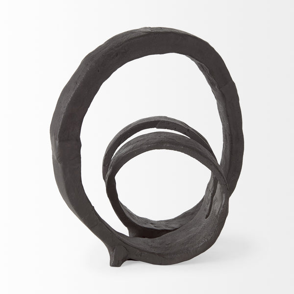 Stanislaw II Black Metal Infinite Ribbon Sculpture