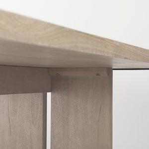 Aida 84L Light Gray Wood Dining Table