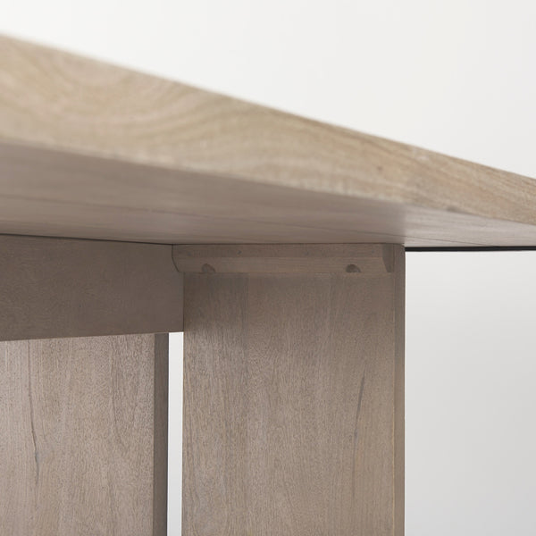 Aida 84L Light Gray Wood Dining Table