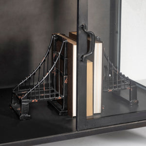 Pender 63" L Black Metal Glass Door Display Cabinet
