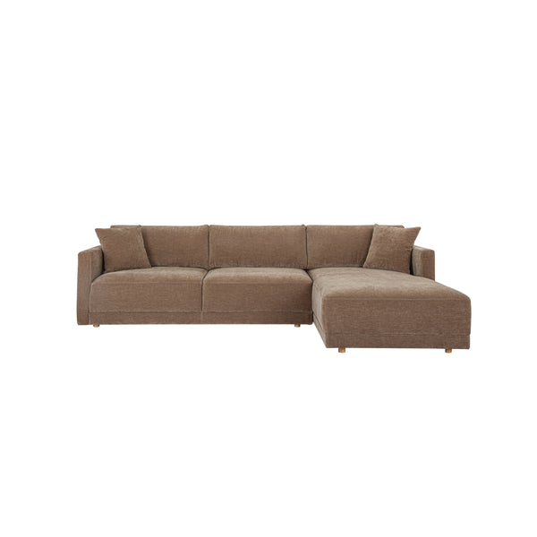 Bryn Sectional Right Camel with Oak Legs