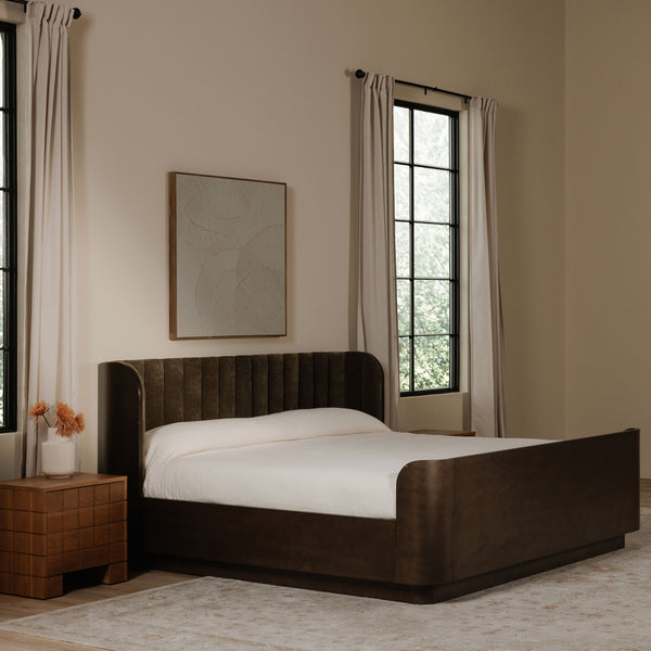 Moe's Scarlette Queen Bed in Cedar Green