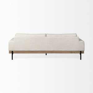 Colburne II 95" Beige Upholstered Three Seater Sofa