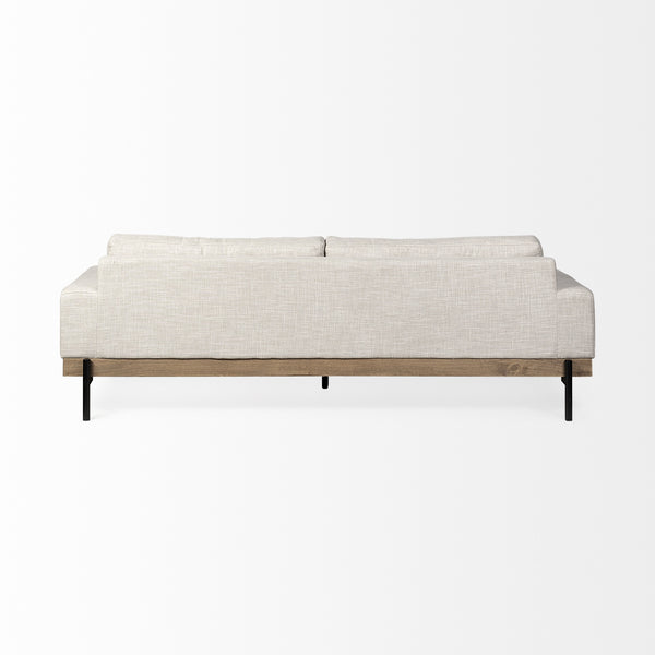 Colburne II 95" Beige Upholstered Three Seater Sofa