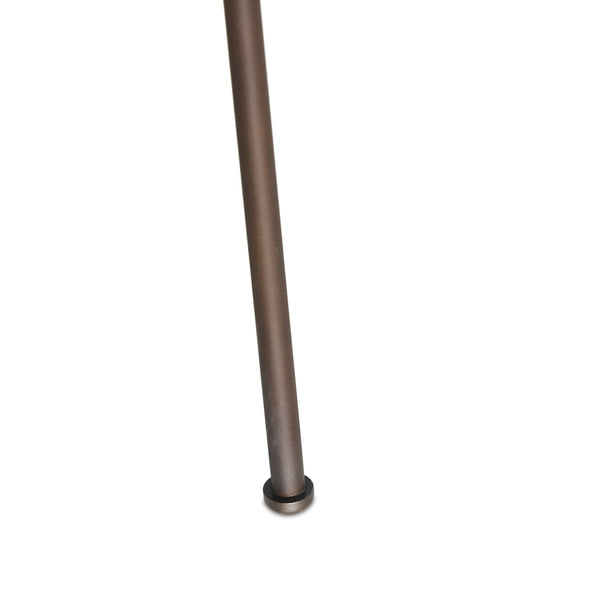 Ludwig Floor Lamp In Rust And Frosted Glass And Clear Cord