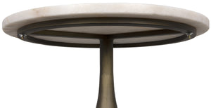 Mateo Side Table, Aged Brass