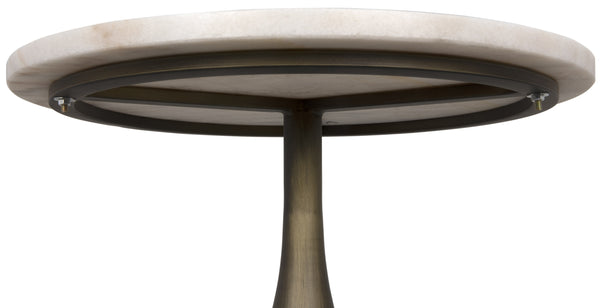 Mateo Side Table, Aged Brass