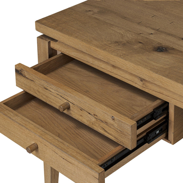 Bergstrom Desk - Warm Natural Oak Veneer