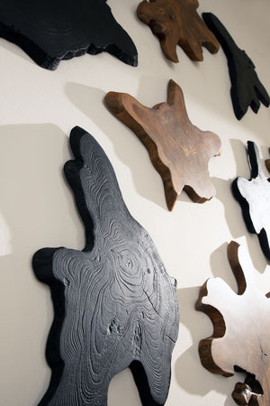 Freeform Teak Wall Slice, Medium, Natural