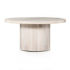 Hudson Round Dining Table In Ashen Walnut