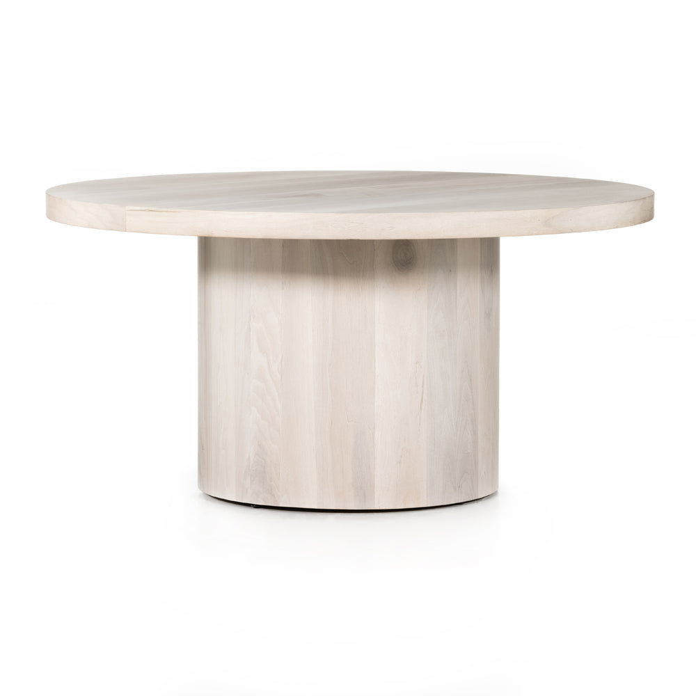 Hudson Round Dining Table In Ashen Walnut