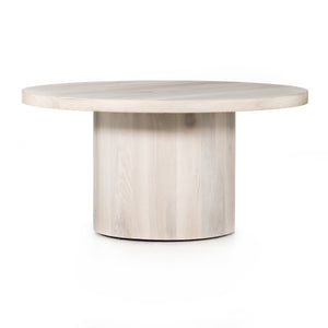 Hudson Round Dining Table In Ashen Walnut