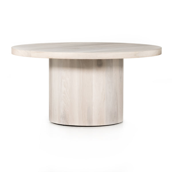 Hudson Round Dining Table In Ashen Walnut