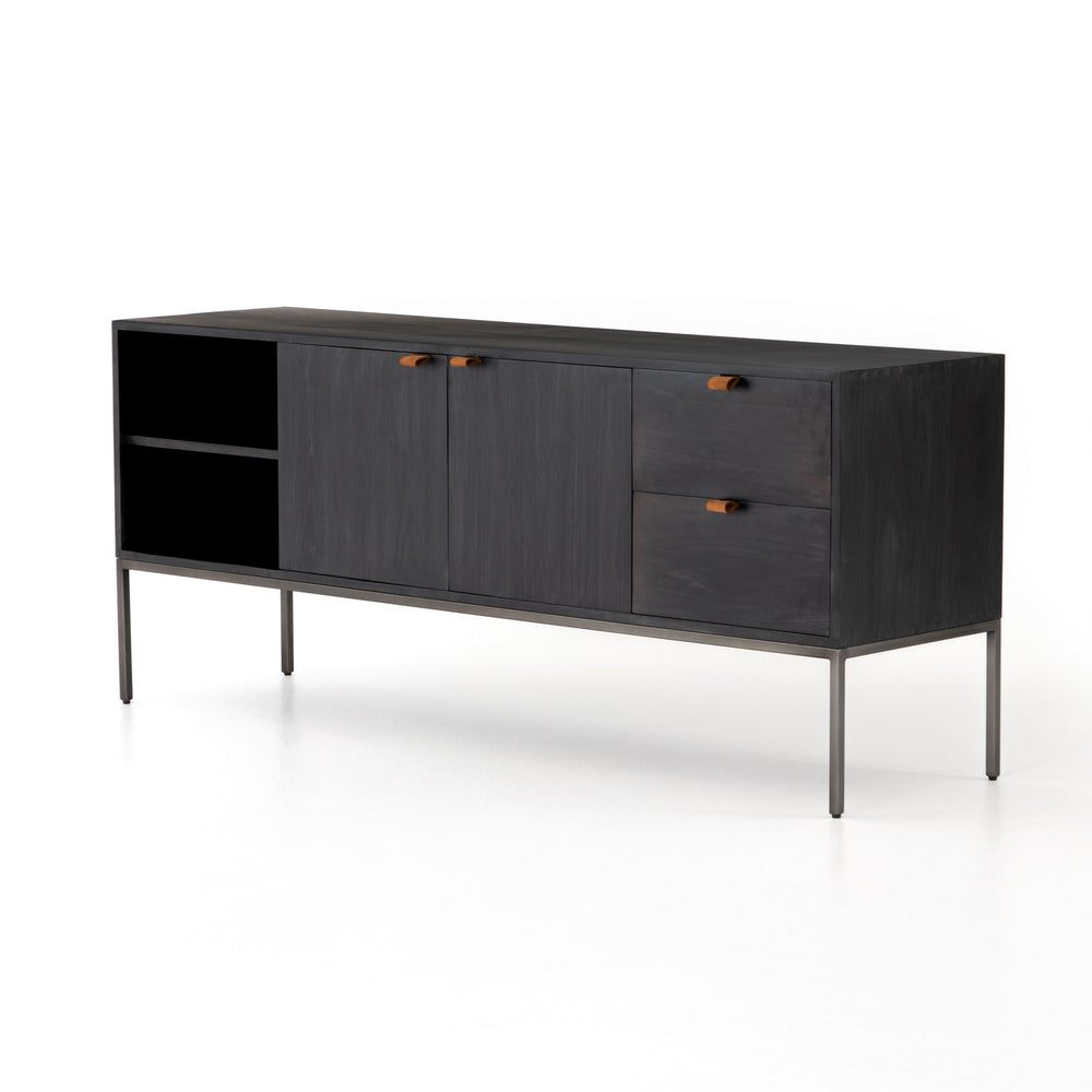 Trey Media Console in Black Wash Poplar