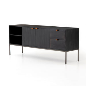 Trey Media Console in Black Wash Poplar
