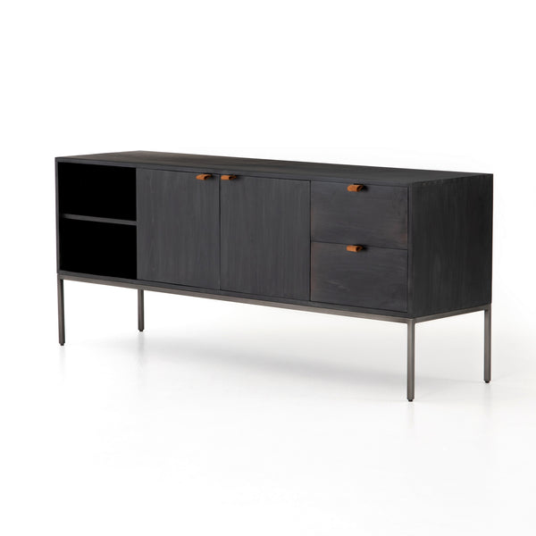 Trey Media Console in Black Wash Poplar
