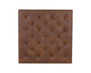 ENDALL OTTOMAN - BLACK - BRAVO COGNAC