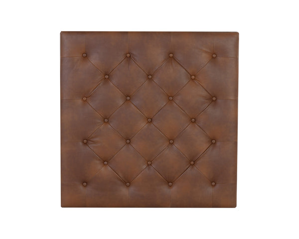 ENDALL OTTOMAN - BLACK - BRAVO COGNAC