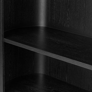 Pilar Bookcase - Charcoal Oak Veneer