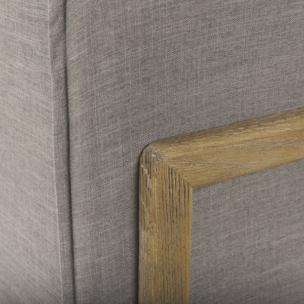 Roy I 84" Flint Gray Upholstered Three Seater Sofa